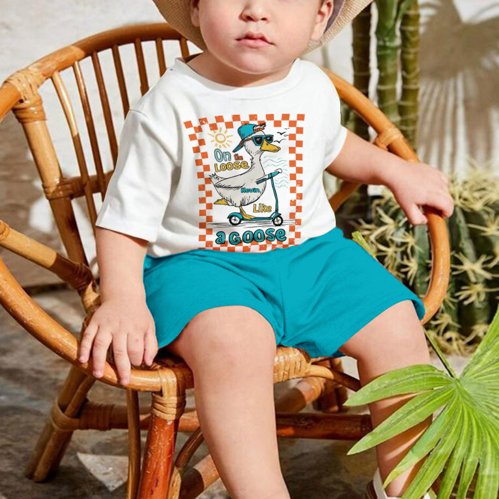 Schuljahresende-Geschenk für Jungen/Mädchen – Personalisiertes Kinder-T-Shirt & Shorts