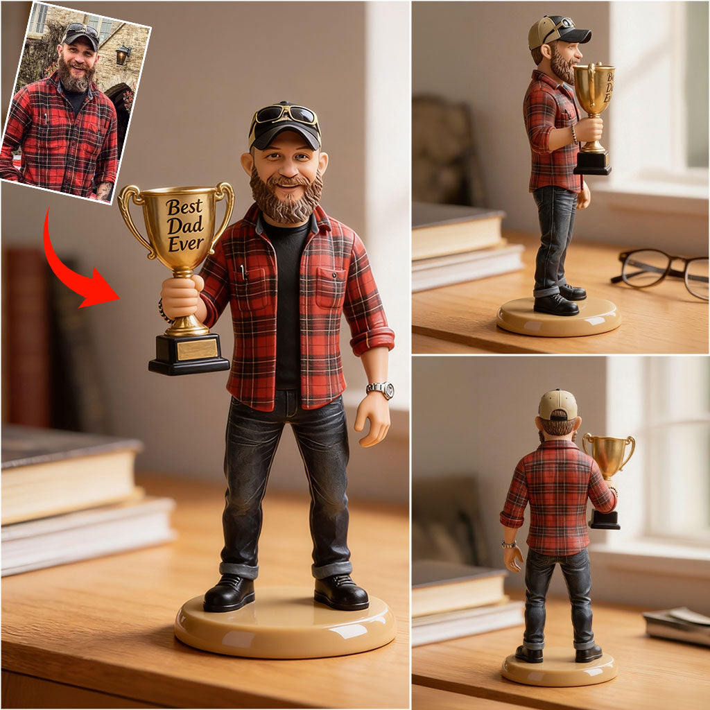 Bester Papa aller Zeiten - Personalisierte Vater Premium 3D Figur