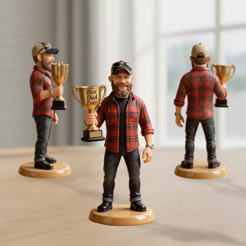 Bester Papa aller Zeiten - Personalisierte Vater Premium 3D Figur