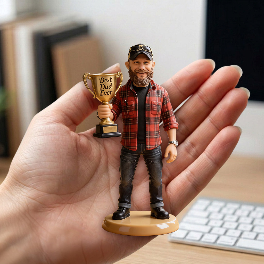 Bester Papa aller Zeiten - Personalisierte Vater Premium 3D Figur