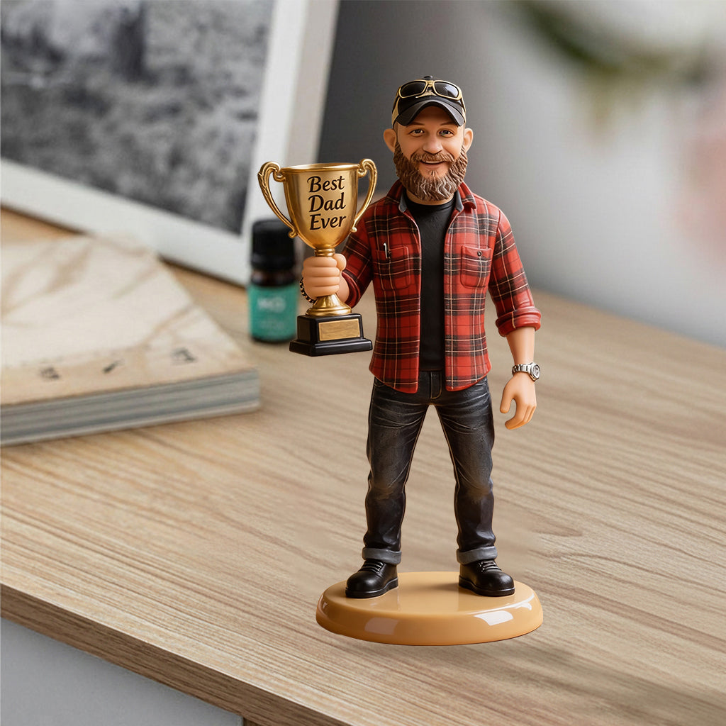 Bester Papa aller Zeiten - Personalisierte Vater Premium 3D Figur