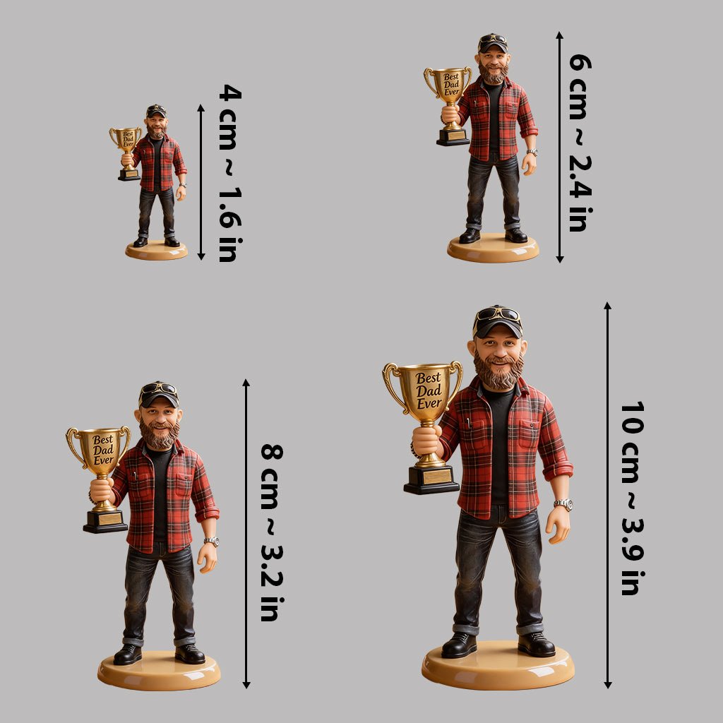 Bester Papa aller Zeiten - Personalisierte Vater Premium 3D Figur