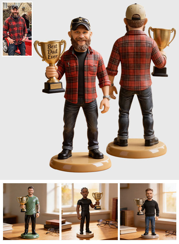 Bester Papa aller Zeiten - Personalisierte Vater Premium 3D Figur