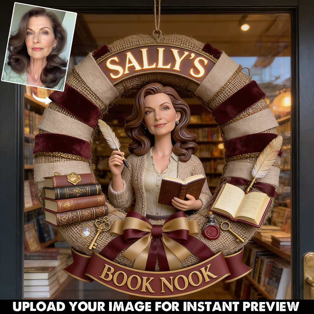 Any Photo Love Books – Personalisiertes Buchschild aus Holz in individueller Form