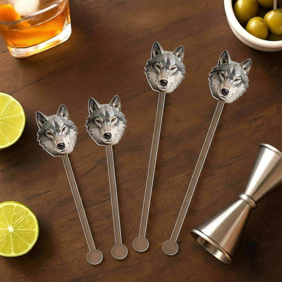 Custom From Any Photo - Personalized Hunting Set Accent Mug with Acrylic Stirrers