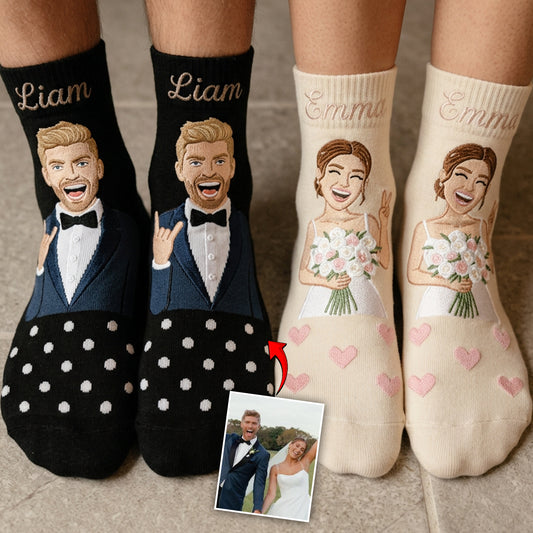Wedding Gift - Personalized Couple Socks
