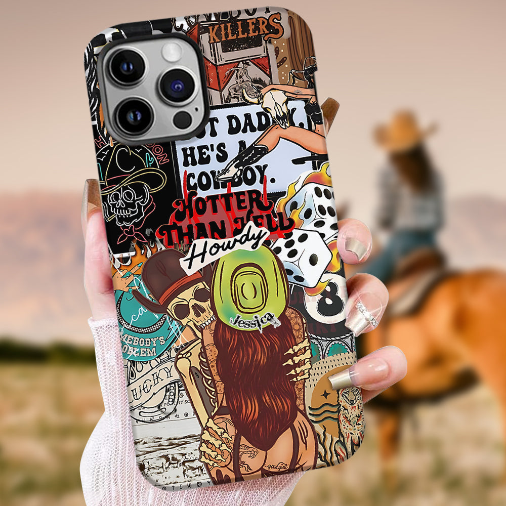 Howdy Cowgirl – Personalisierte Handyhülle mit Cowgirl-Vollbild