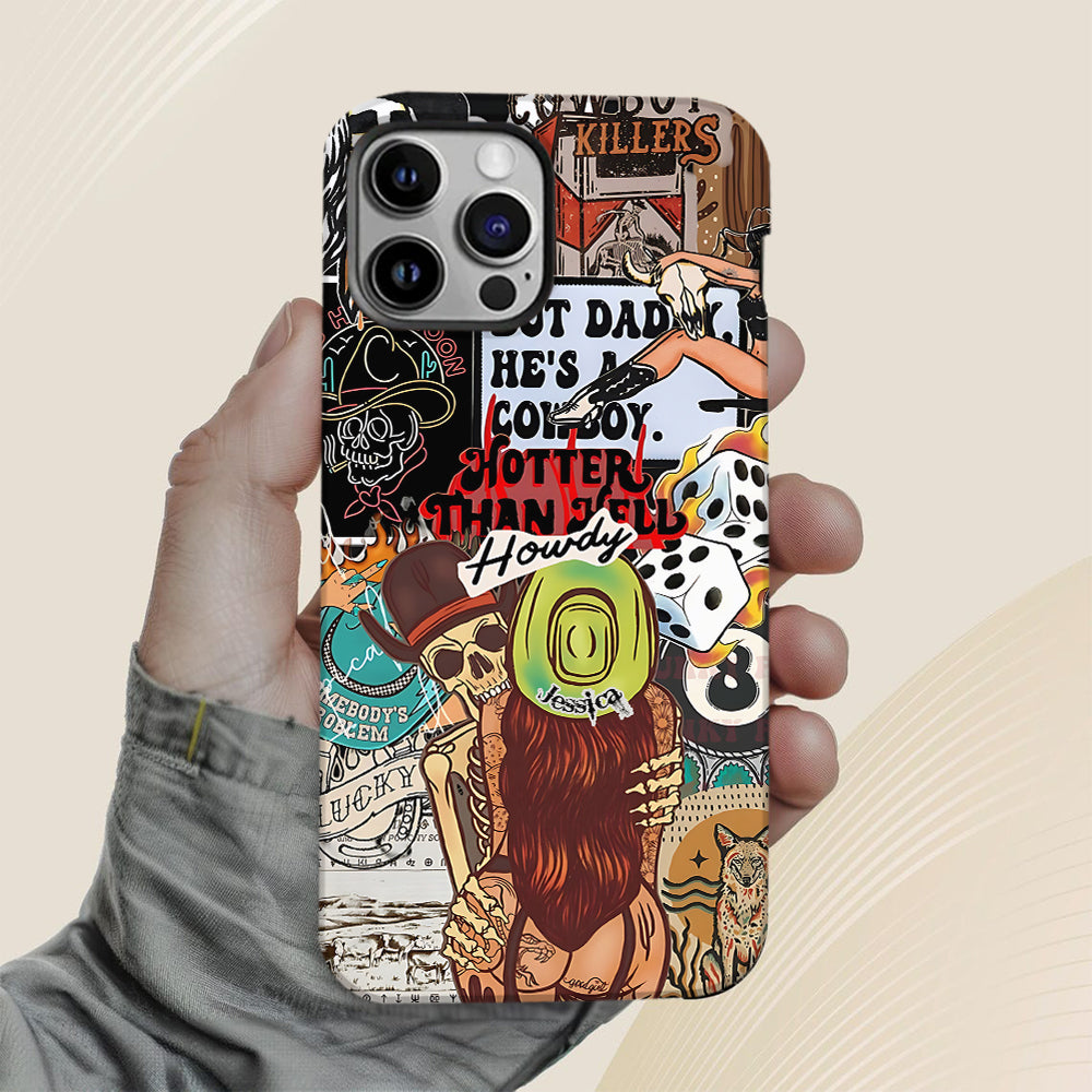 Howdy Cowgirl – Personalisierte Handyhülle mit Cowgirl-Vollbild