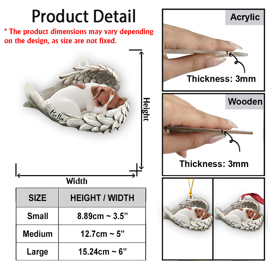 Angel Wings Dogs Cats Pet Lovers - Personalized Dog Ornament