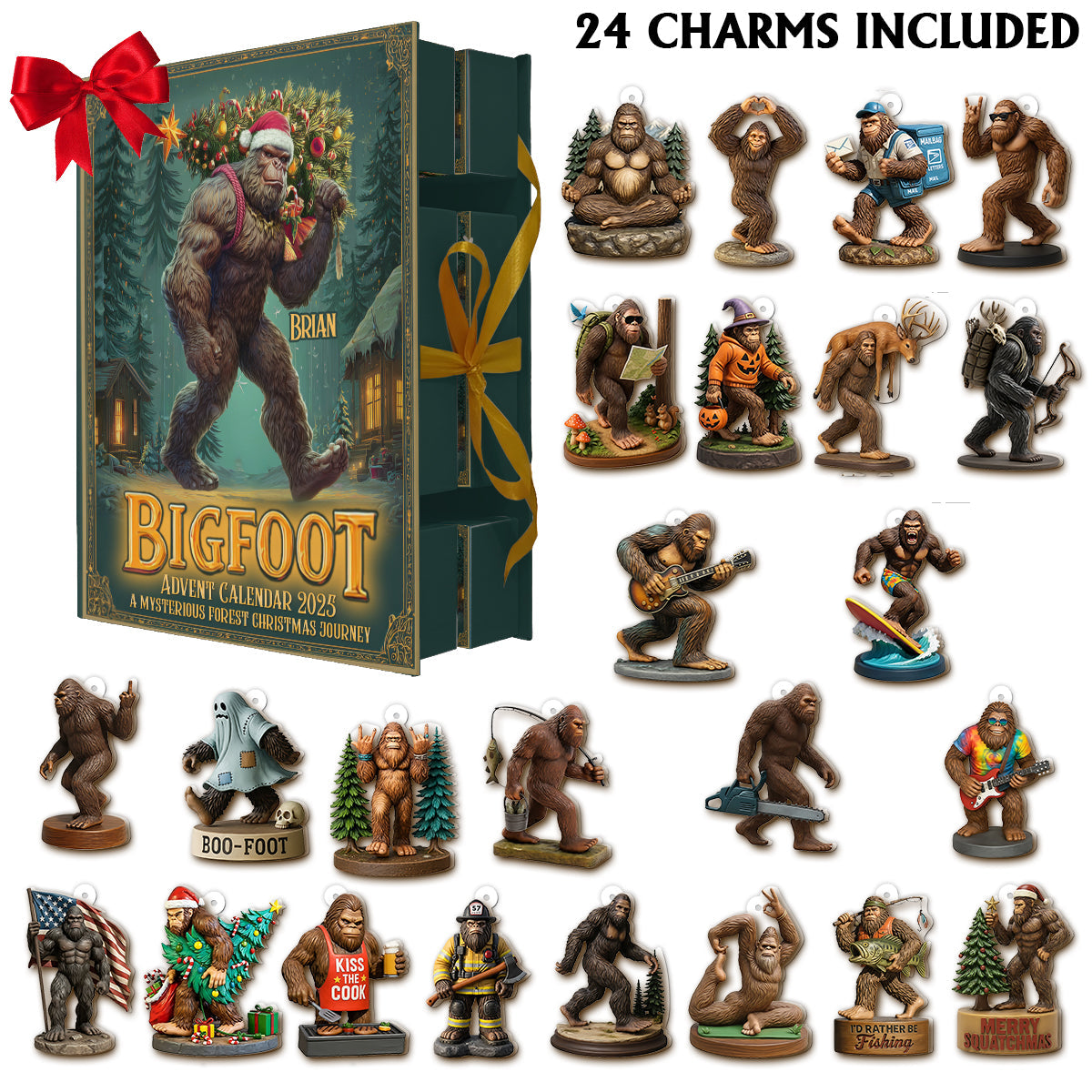 Abenteuer erwartet dich – Personalisierter Wander-Adventskalender zum Zusammenfalten mit Ornamenten