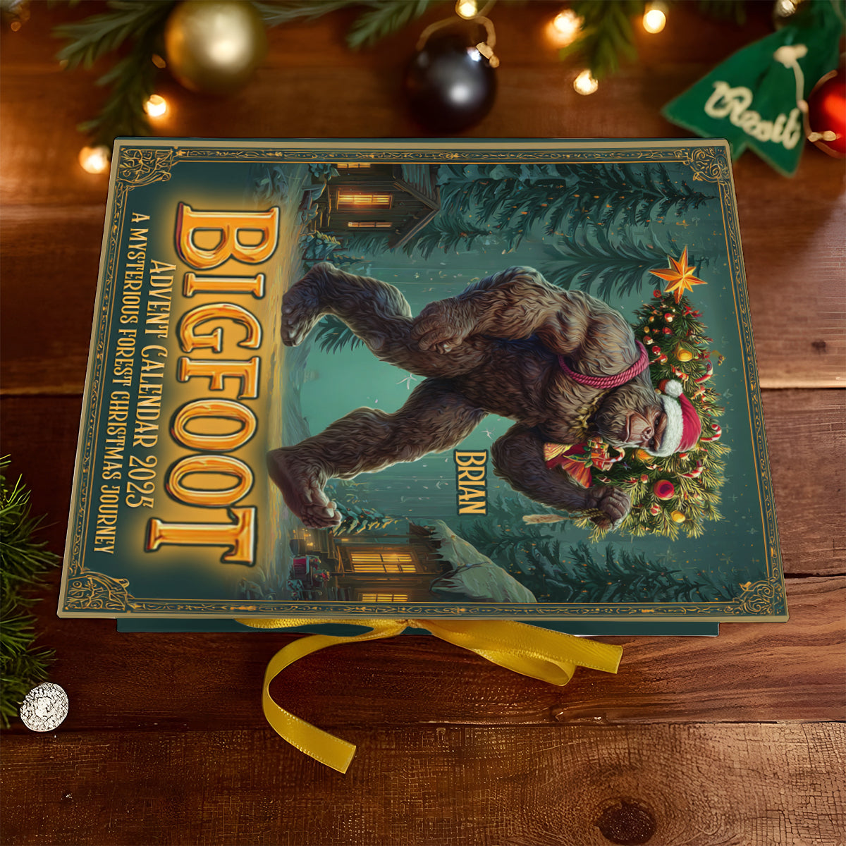 Abenteuer erwartet dich – Personalisierter Wander-Adventskalender zum Zusammenfalten mit Ornamenten