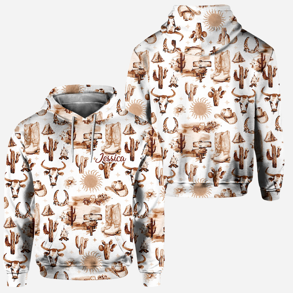 Cowgirl Spirit - Personalized Cowgirl Hoodie and Leggings