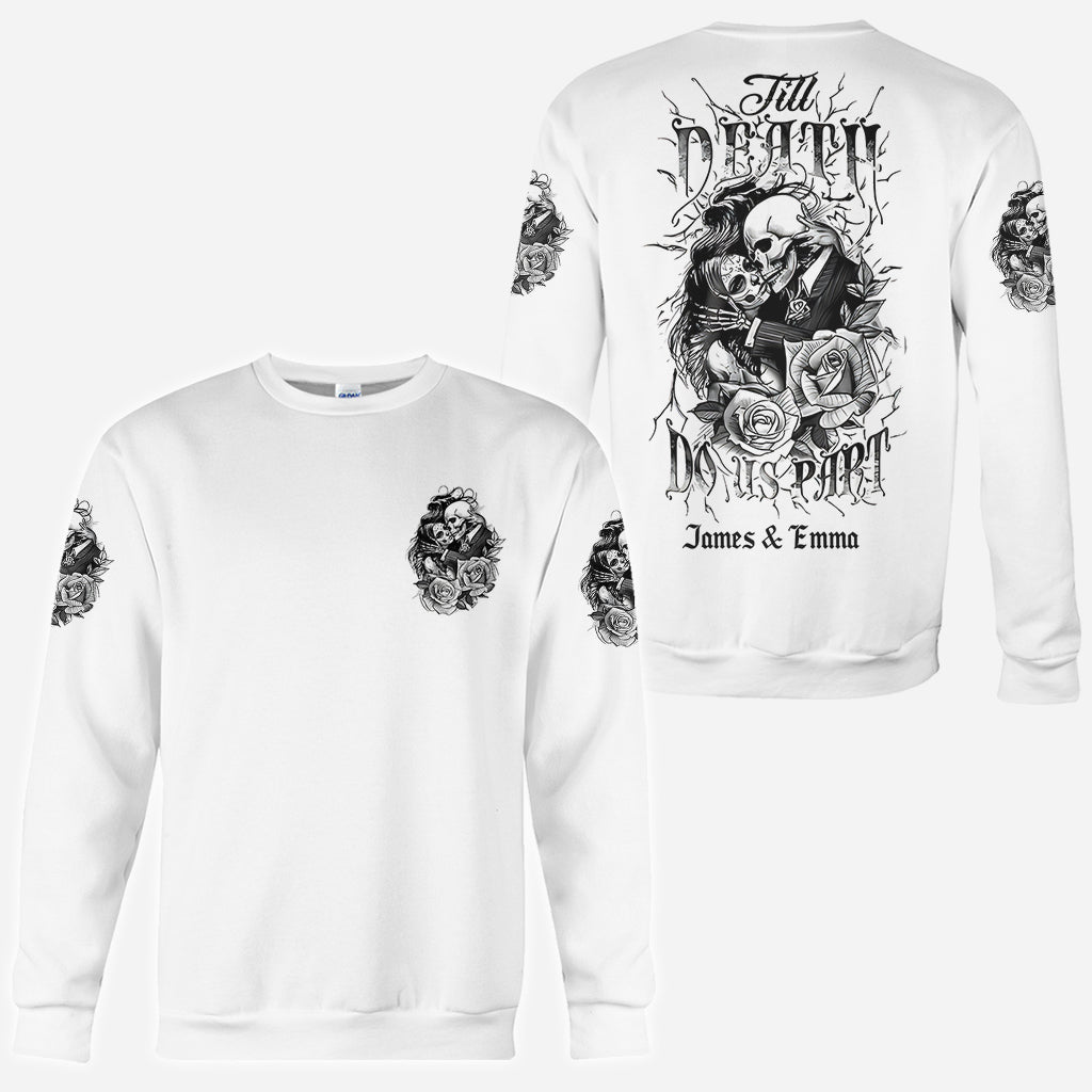 Til Death Do Us Part - Personalized Couple All Over Shirt