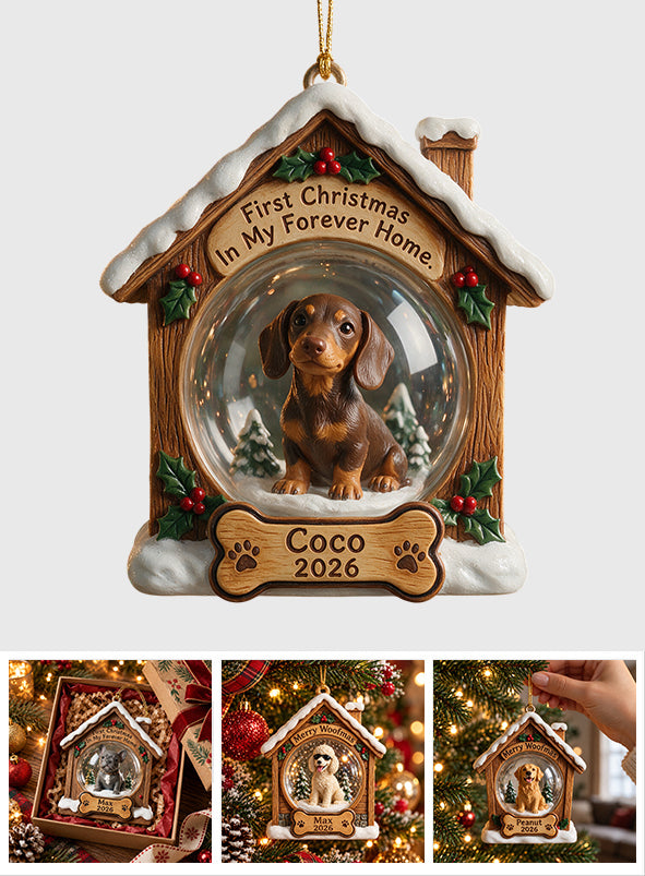 Für immer Zuhause - Personalisierte Premium 3D Hundedekoration