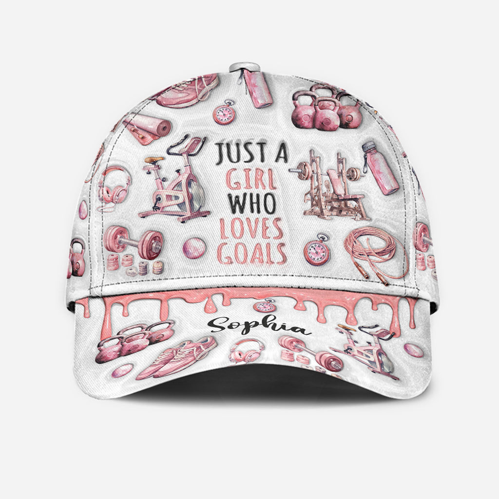 Just A Girl With Goals - Personalized Fitness Classic Cap