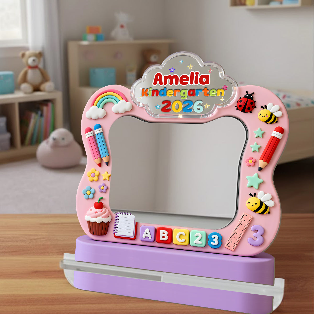 Back To School - Personalized Kid Desk Mirror