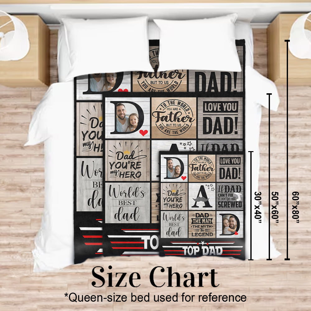 Weltbester Papa – Personalisierte Vaterdecke