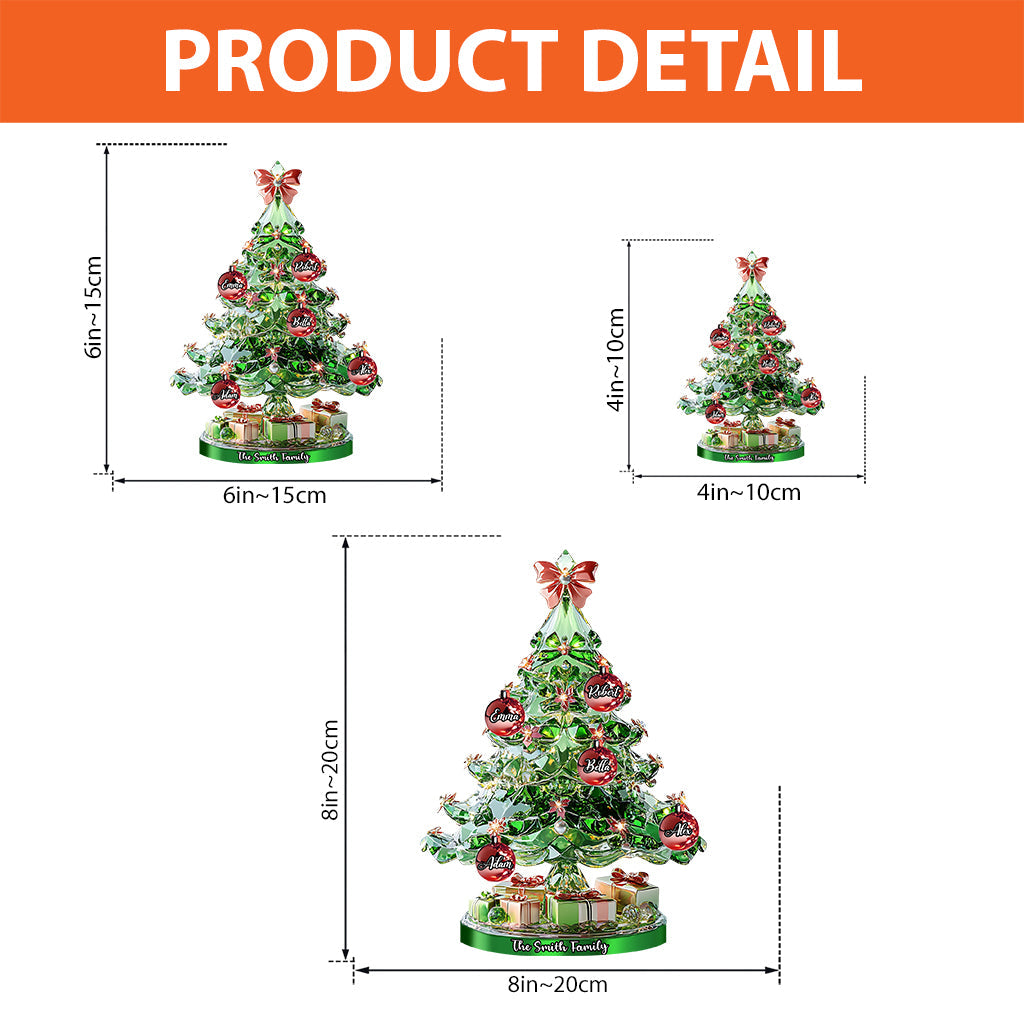 Frohe Weihnachten – Personalisierte Acrylplakette in individueller Familienform