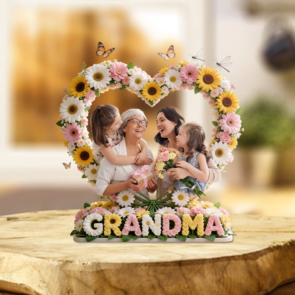 Geschenk für Mama und Oma – Personalisierte Acrylplakette in individueller Form für die Mutter