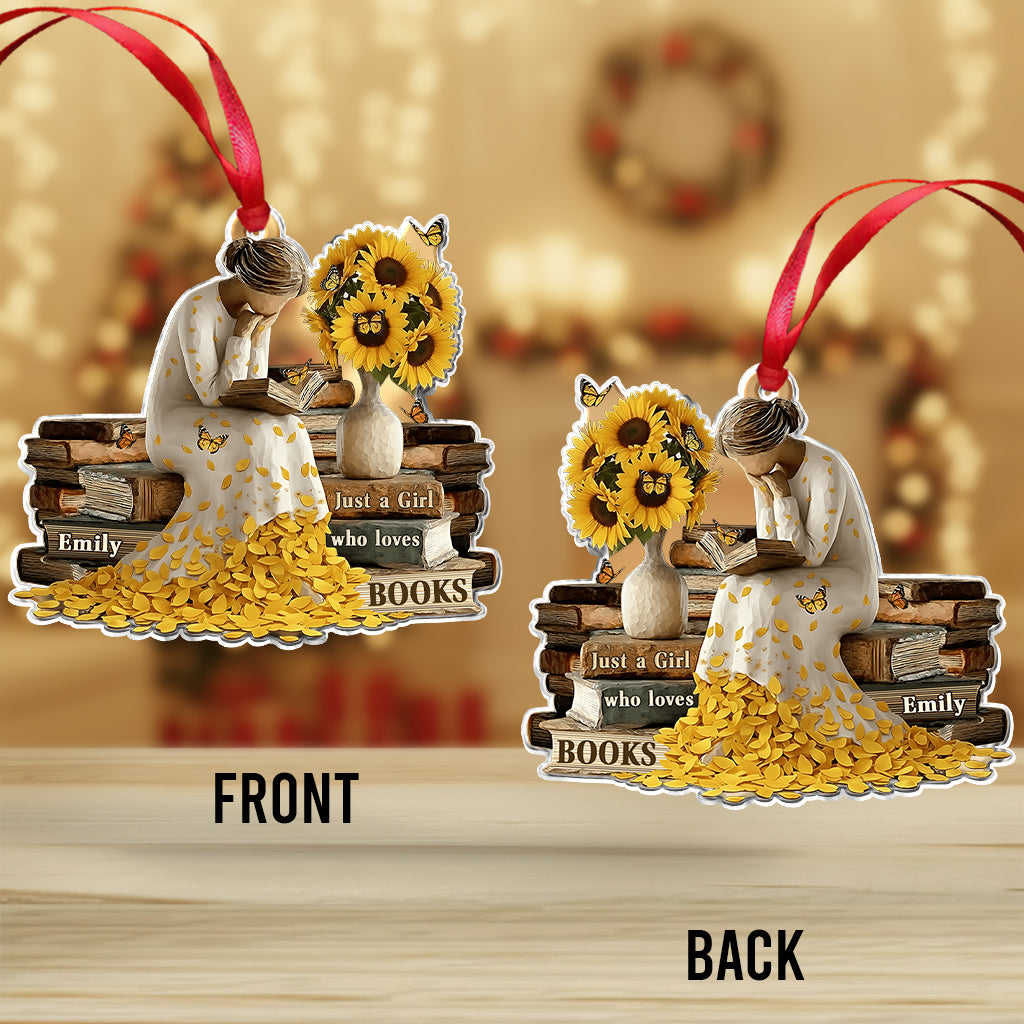 Einfach ein Mädchen, das Bücher liebt – personalisierter Buchanhänger
