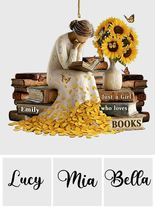 Einfach ein Mädchen, das Bücher liebt – personalisierter Buchanhänger