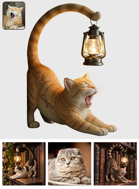 Meine kleine Lampe - Personalisierte Katzenbuchregal-Lampe