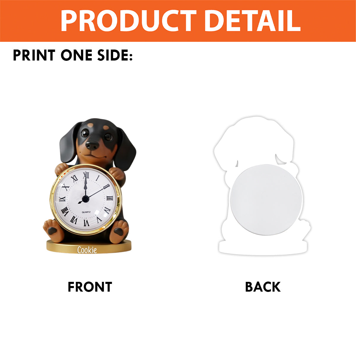 Zeit für einen Spaziergang – Personalisierte Acryl-Uhr mit Hundemotiv