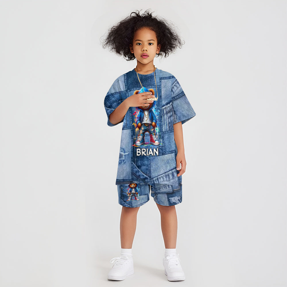 Cool Bear - Personalized Kid T-shirt & Shorts