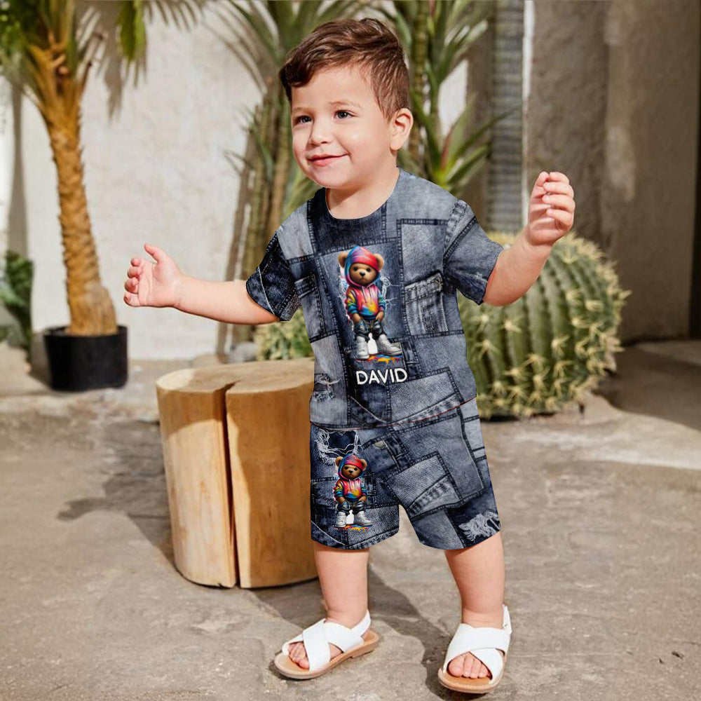 Cool Bear - Personalized Kid T-shirt & Shorts