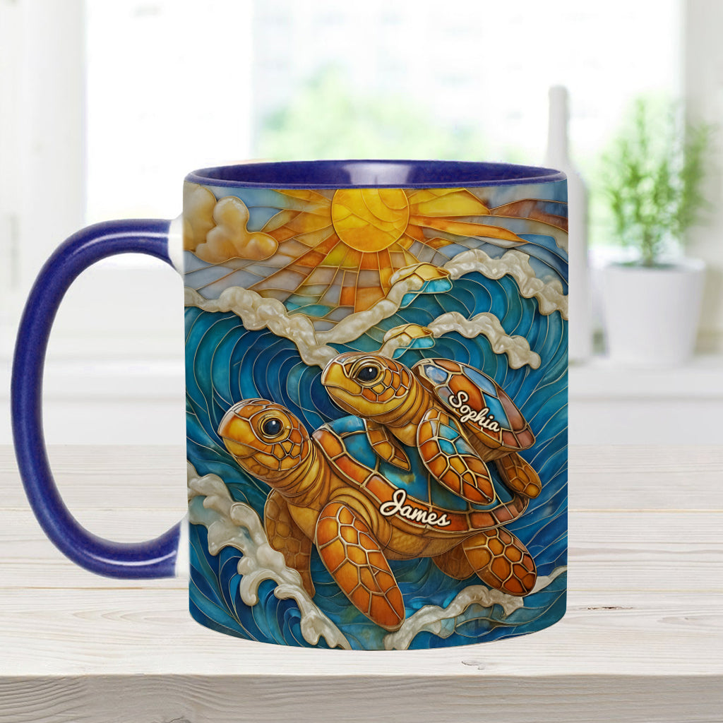 Turtle Beach Lover - Personalized Turtle Accent Mug