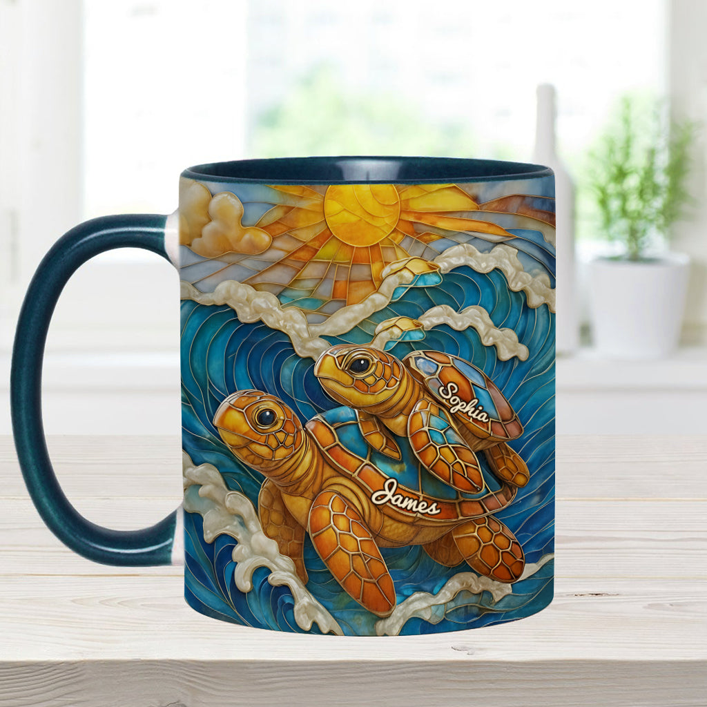 Turtle Beach Lover - Personalized Turtle Accent Mug