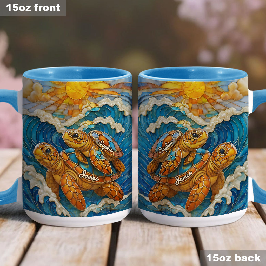 Turtle Beach Lover - Personalized Turtle Accent Mug