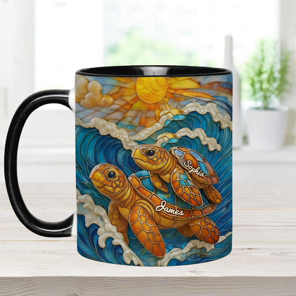 Turtle Beach Lover - Personalized Turtle Accent Mug