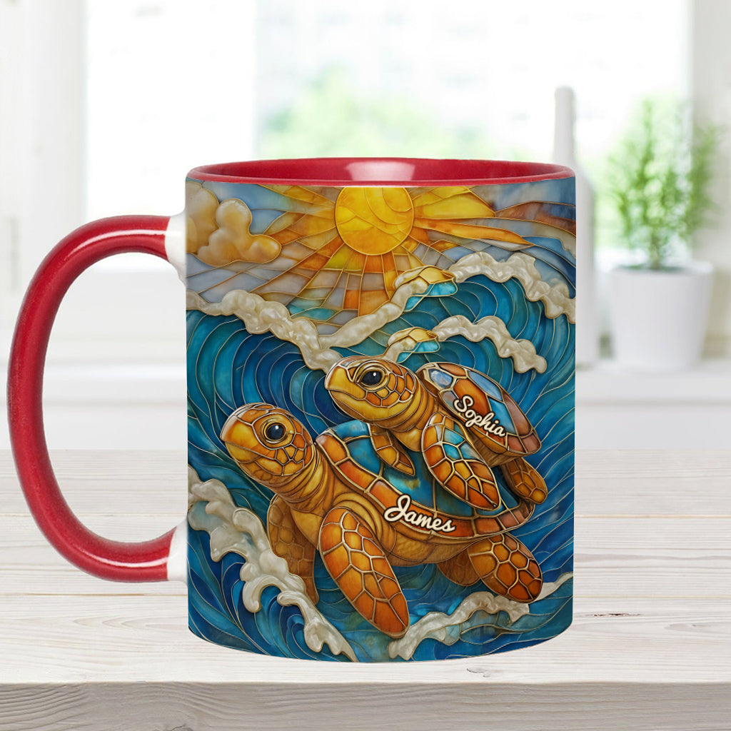 Turtle Beach Lover - Personalized Turtle Accent Mug