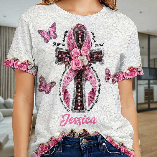 Faith Hope Love - Personalized Breast Cancer Awareness All Over Shirt