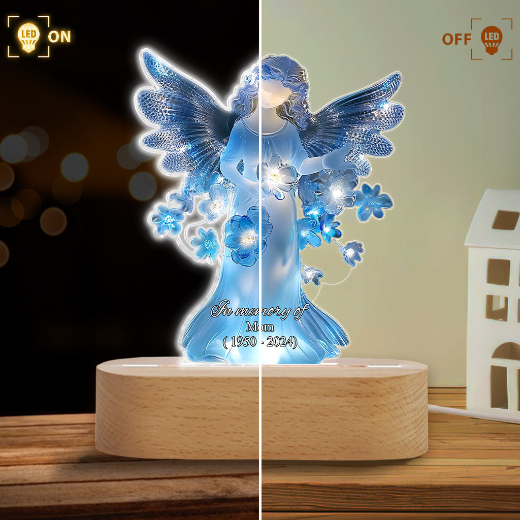 In liebevoller Erinnerung an – Personalisierte Gedenktafel mit Leuchtfuß