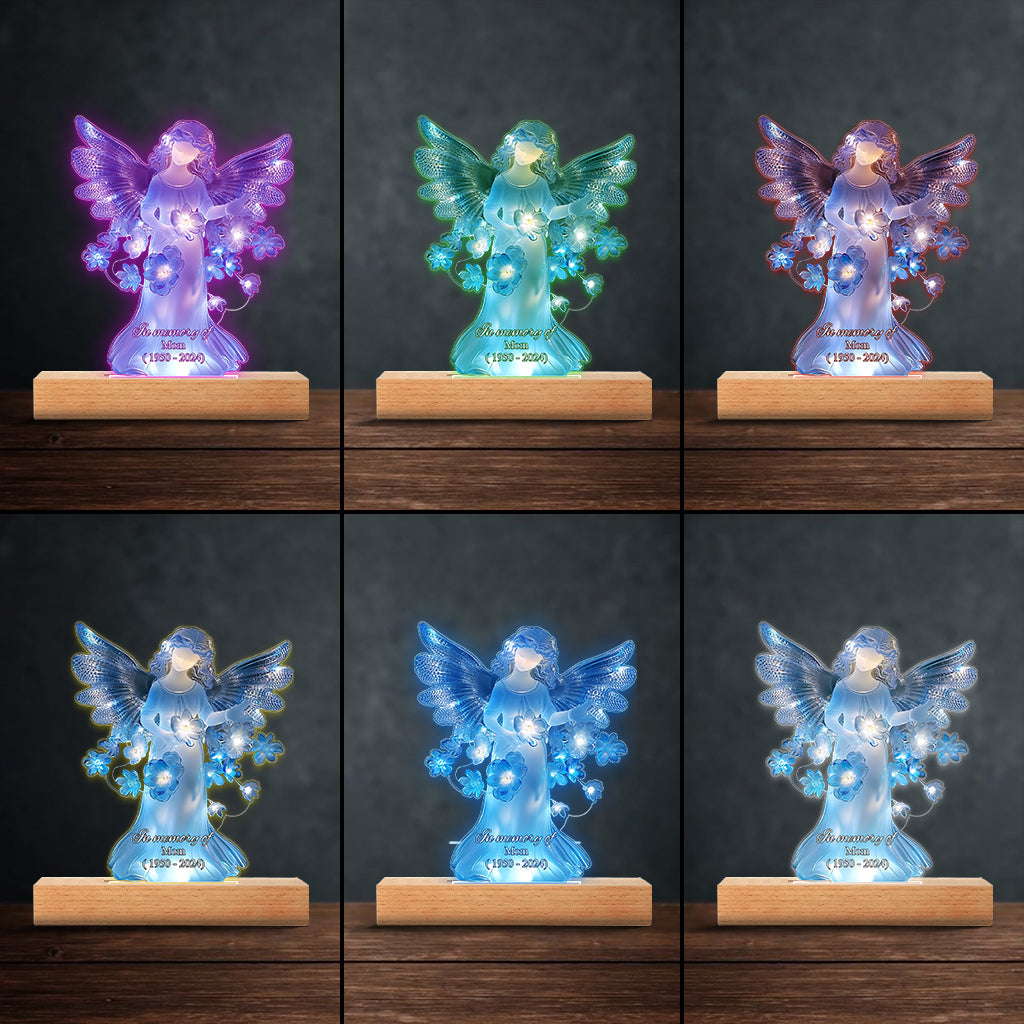 In liebevoller Erinnerung an – Personalisierte Gedenktafel mit Leuchtfuß