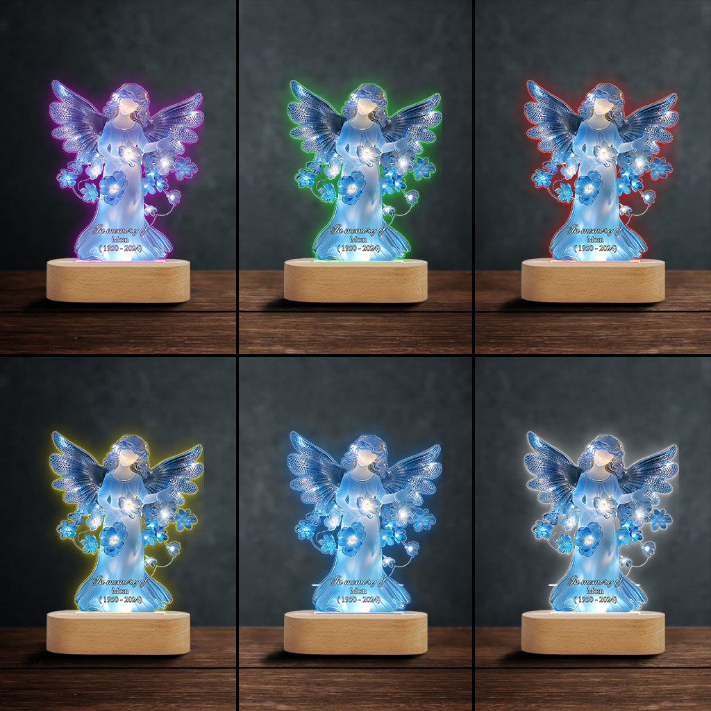 In liebevoller Erinnerung an – Personalisierte Gedenktafel mit Leuchtfuß