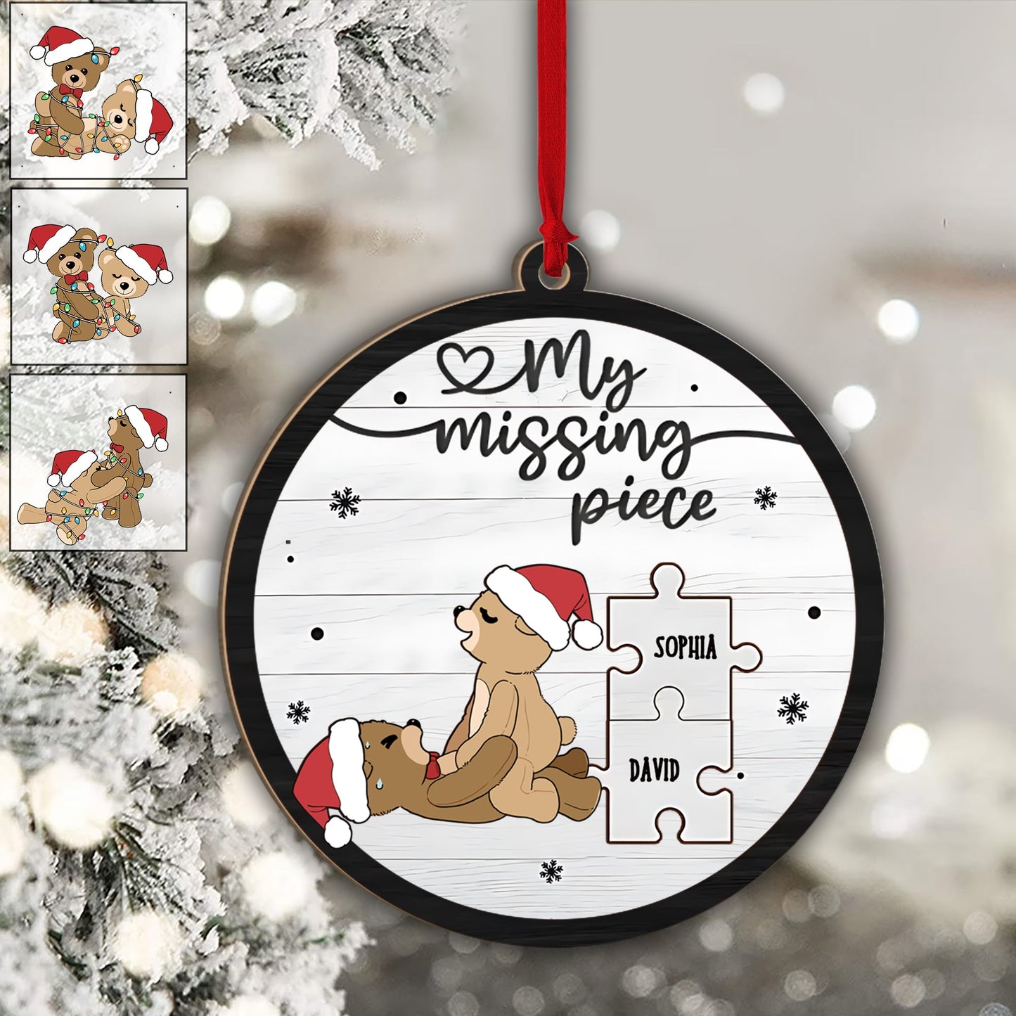 Mein fehlendes Puzzleteil – Personalisierter zweilagiger Paarschmuck