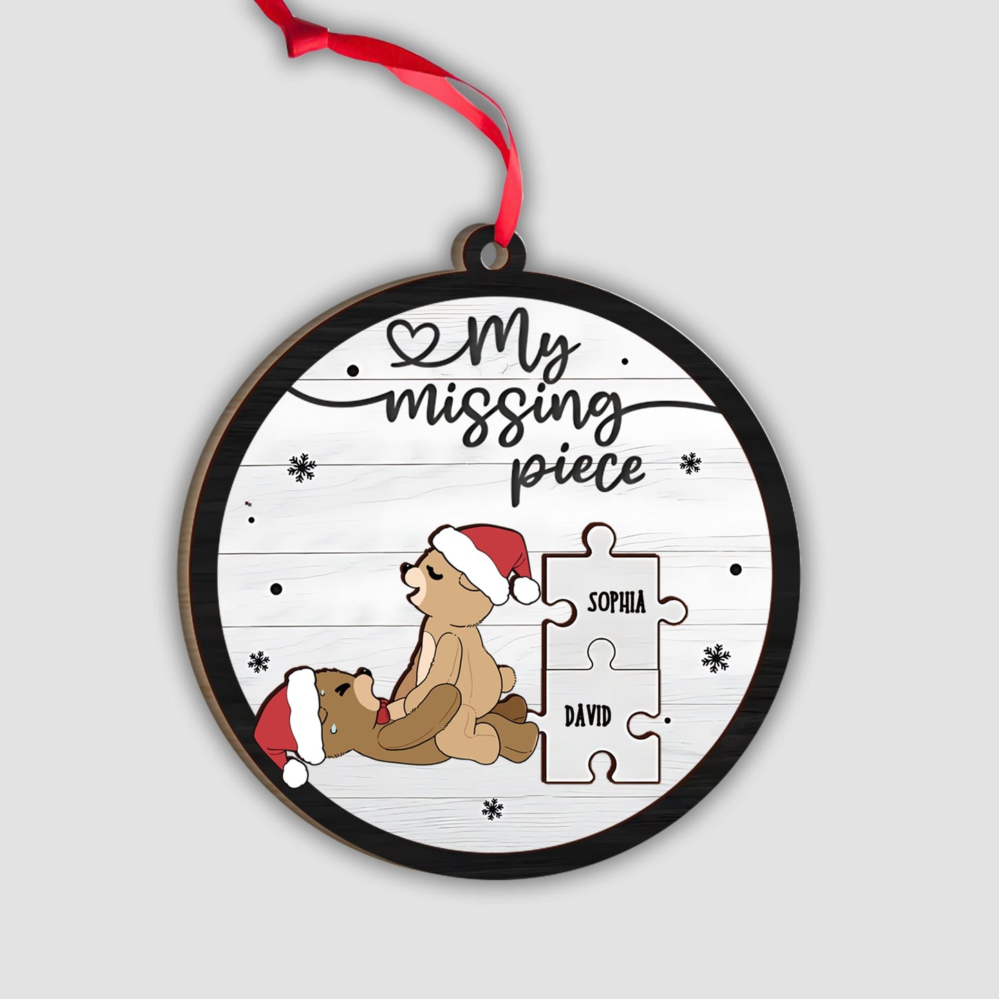 Mein fehlendes Puzzleteil – Personalisierter zweilagiger Paarschmuck