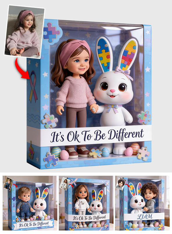 It's Ok To Be Different - Personalized Autism Awareness Custom Shaped Acrylic Plaque