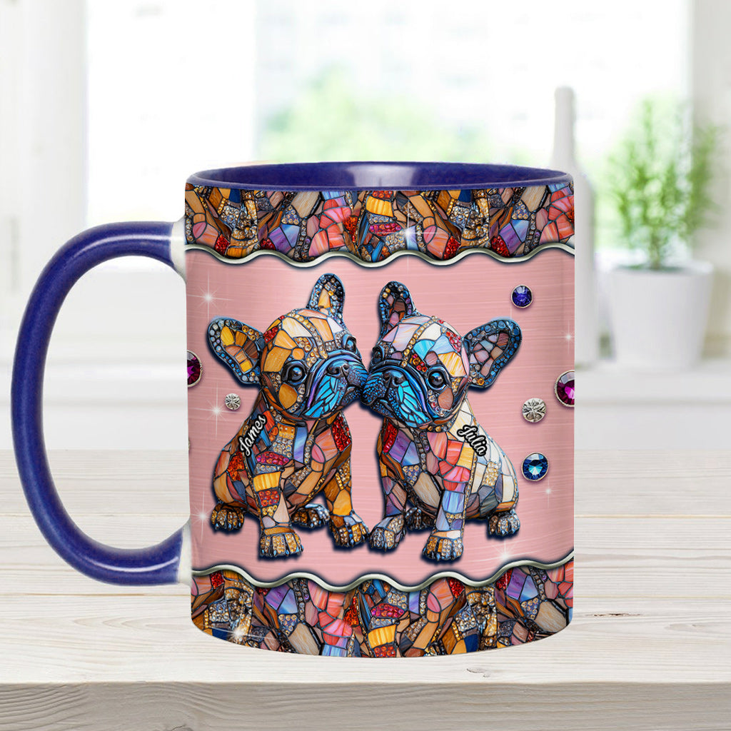 Französische Bulldoggen-Paar – Personalisierte Tasse mit französischem Bulldoggen-Motiv