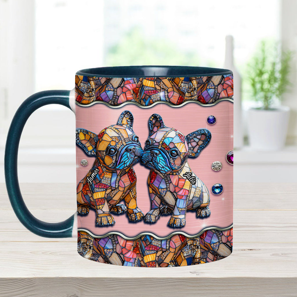 Französische Bulldoggen-Paar – Personalisierte Tasse mit französischem Bulldoggen-Motiv