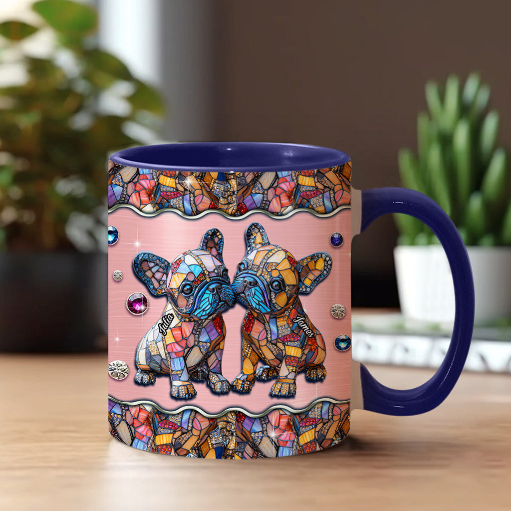 Französische Bulldoggen-Paar – Personalisierte Tasse mit französischem Bulldoggen-Motiv