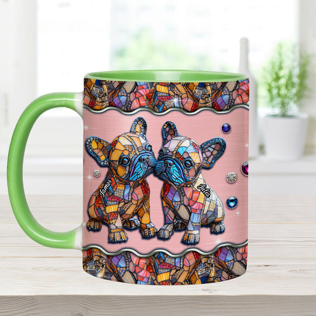 Französische Bulldoggen-Paar – Personalisierte Tasse mit französischem Bulldoggen-Motiv