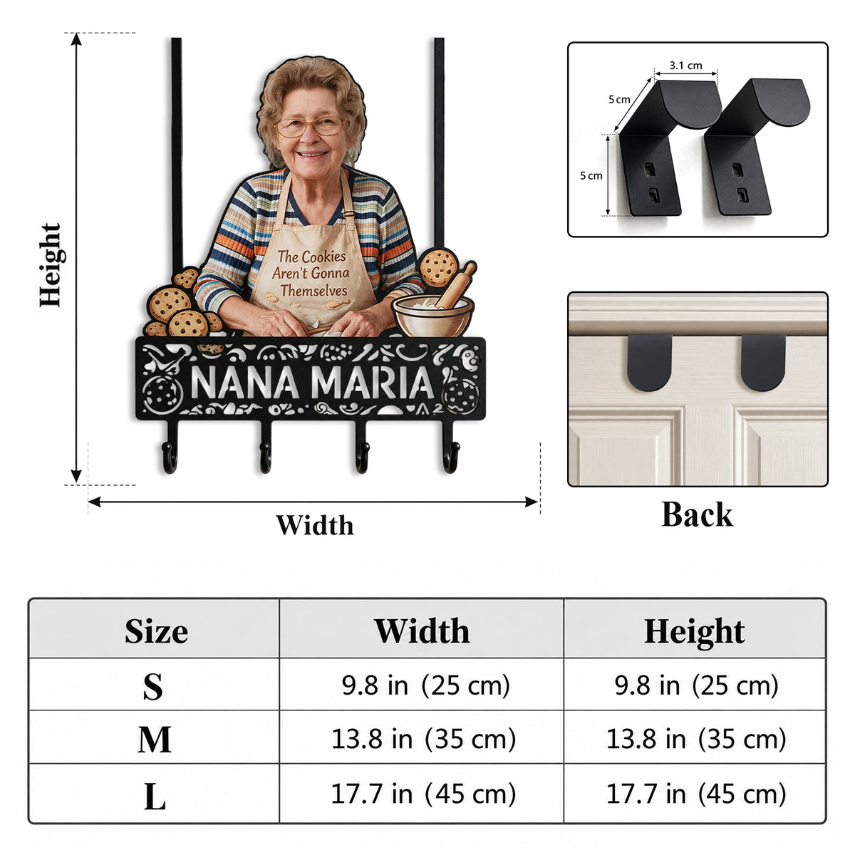 The Cookies Aren't Gonna Bake Themselves - Personalized Baking Metal Door Hooks