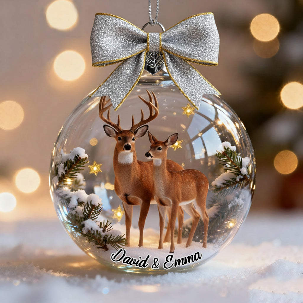Geschenkidee für Paare: Hirsch und Reh – Personalisierter Paarschmuck