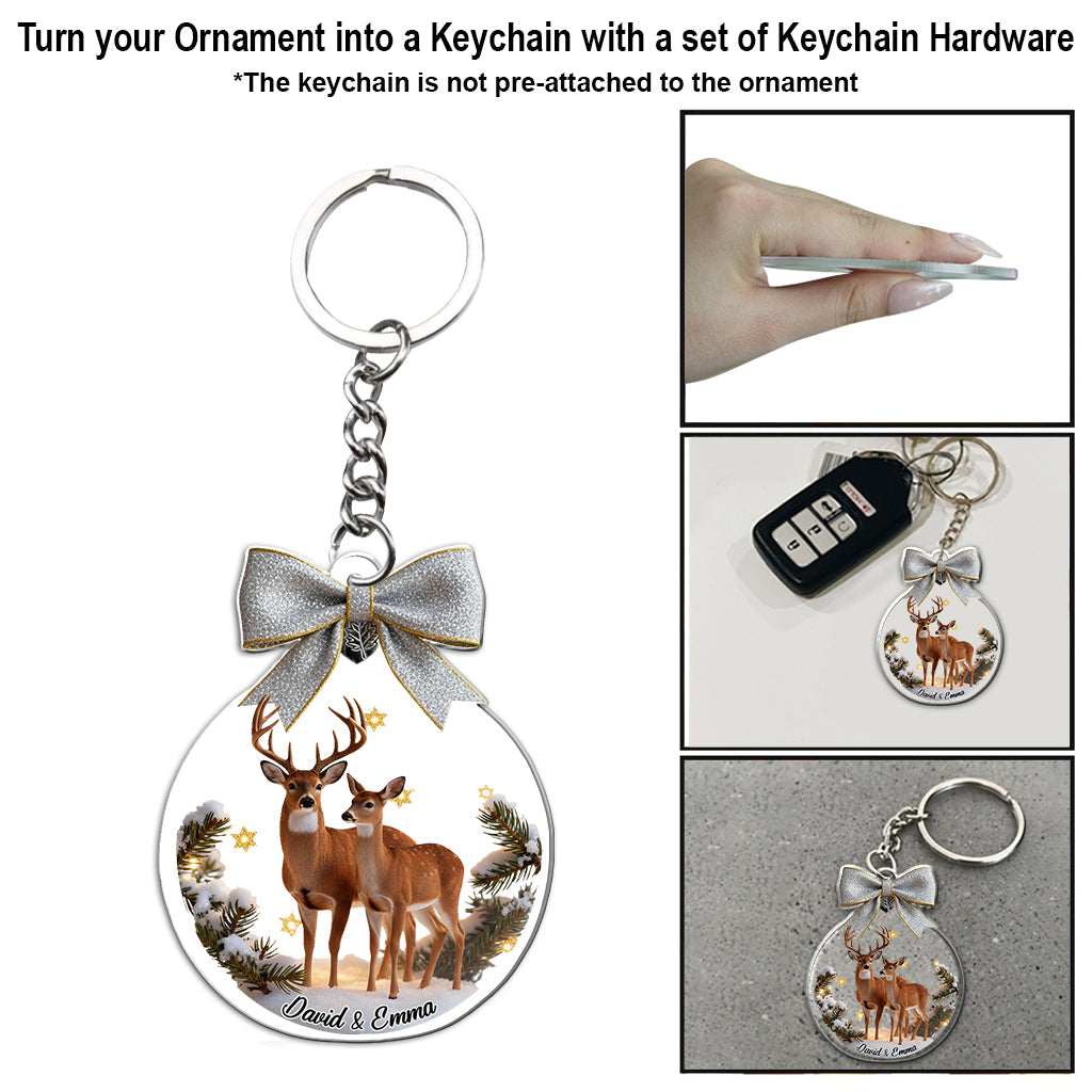 Geschenkidee für Paare: Hirsch und Reh – Personalisierter Paarschmuck