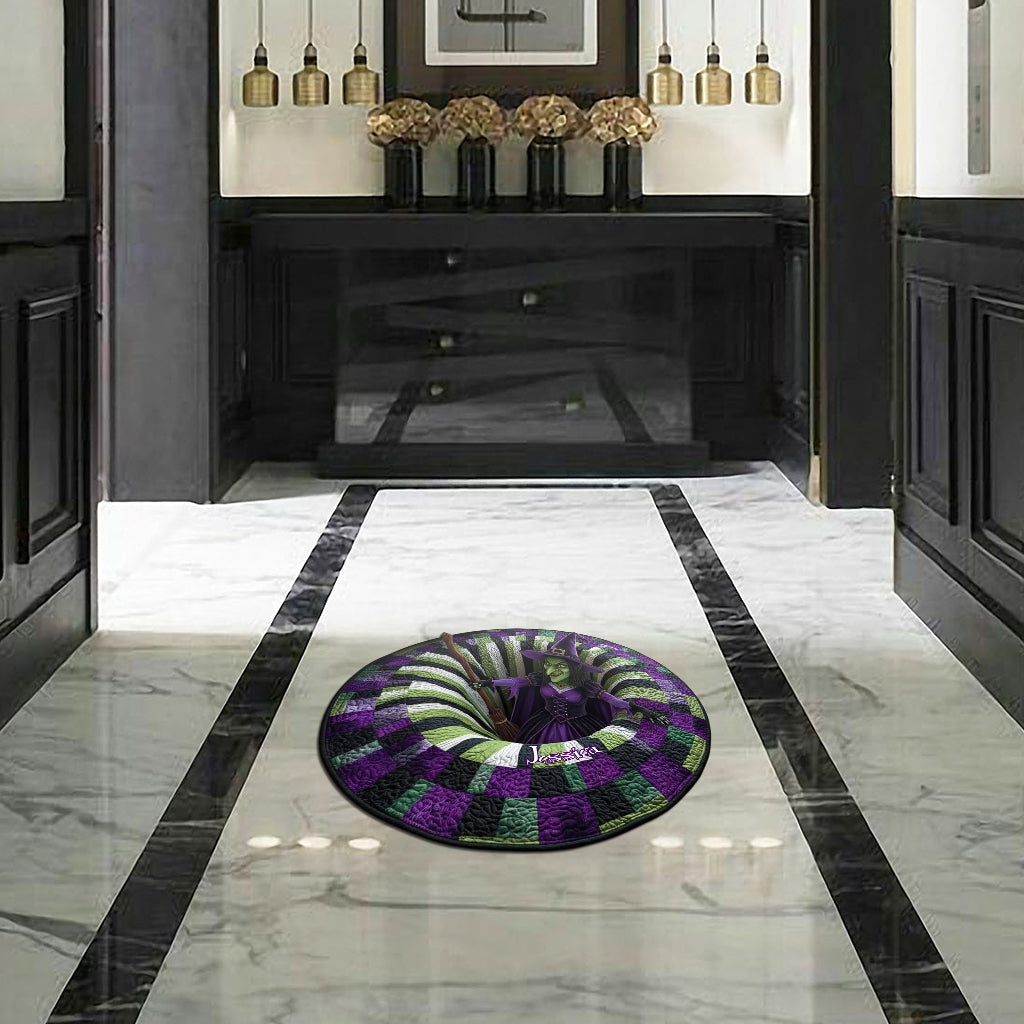 Hexenhaus-Deko – Personalisierte Fußmatte/Teppich in Hexenform