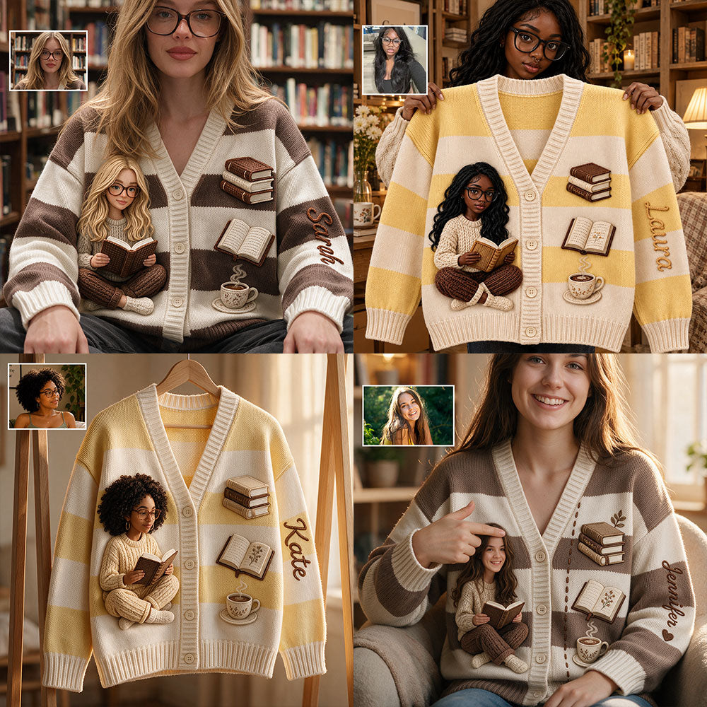 Lesebuch ist meine Therapie - Personalisierter Buch-Cardigan